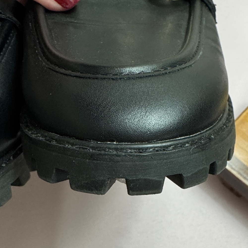 Sincerely Jules Black Mules with Gold Buckle - Picture 6 of 9